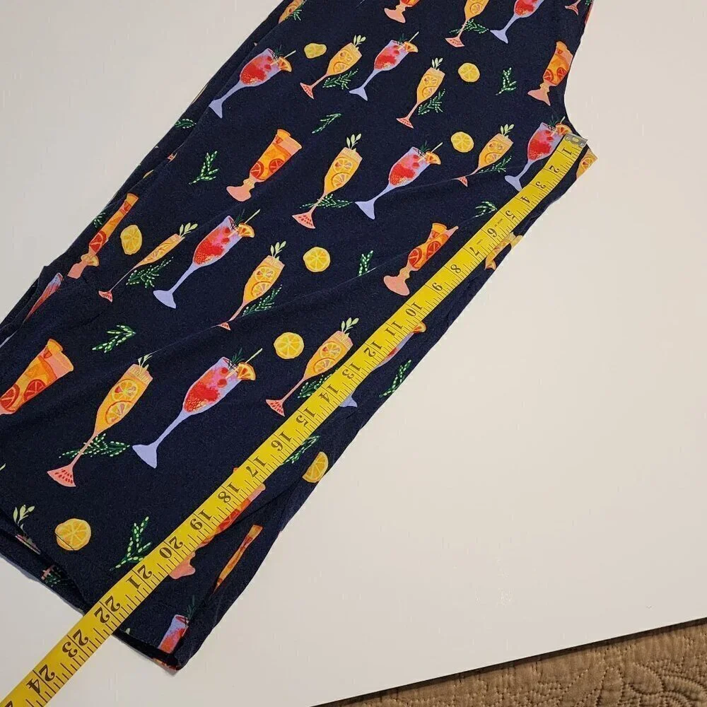 Soma lounge / pajama pants sz L cocktails print pockets